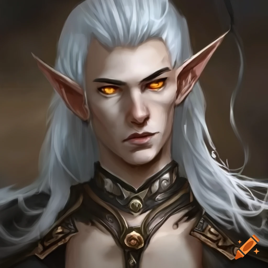 Illustration of a male psychic elf warrior on Craiyon