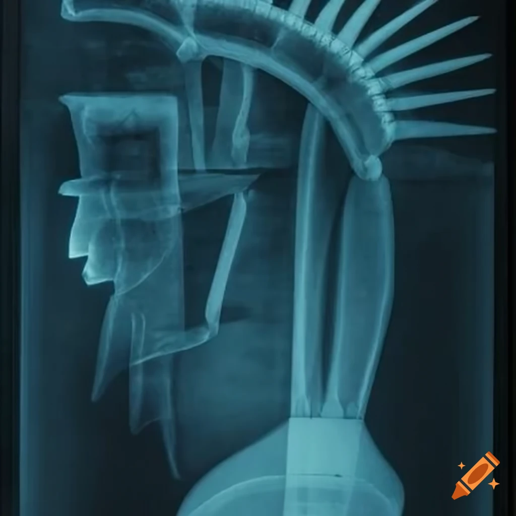 x-ray view of the Statue of Liberty's inner structure