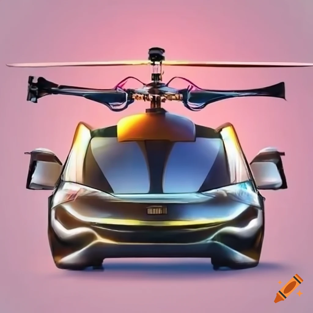 Image of a car helicopter on Craiyon