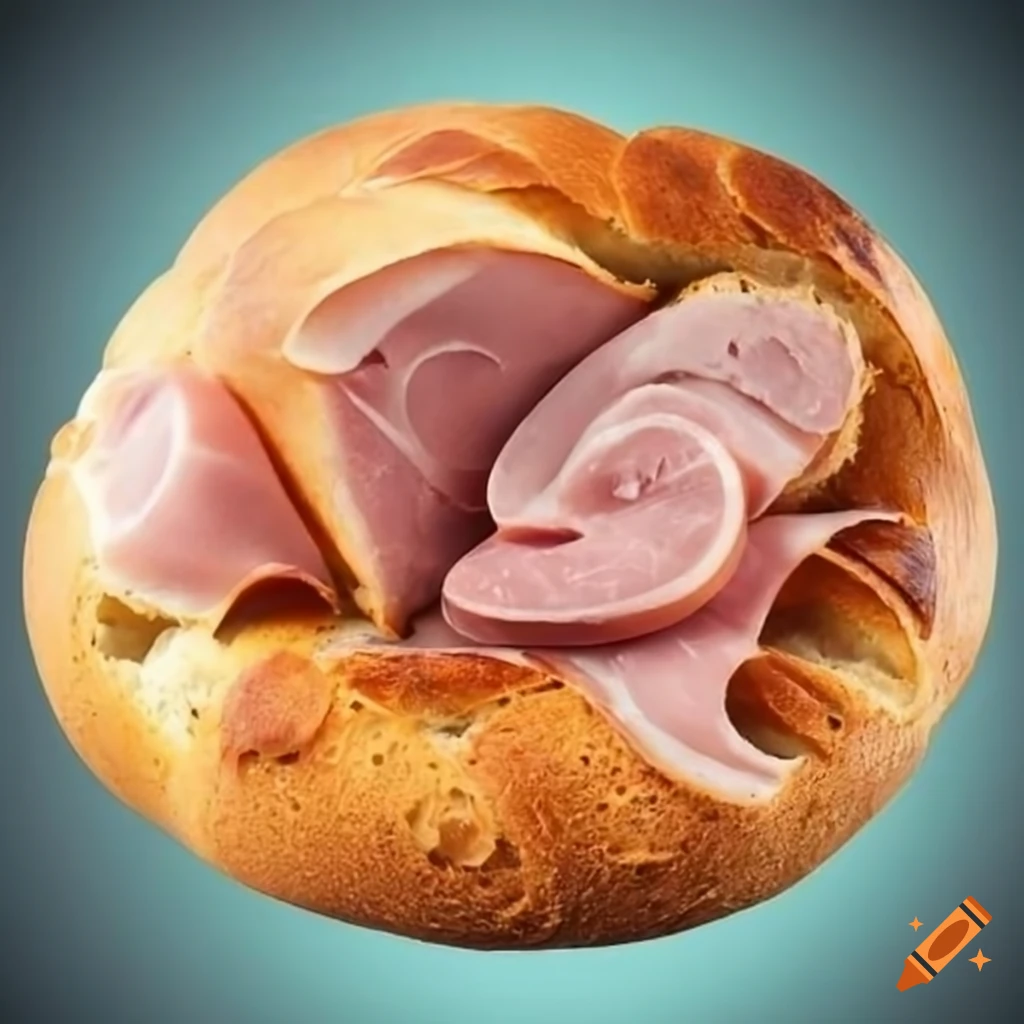 delicious ham sandwich on a baguette