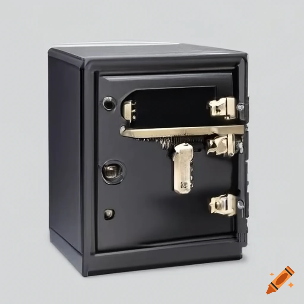 Secure bank safe with reinforced lock mechanism on Craiyon