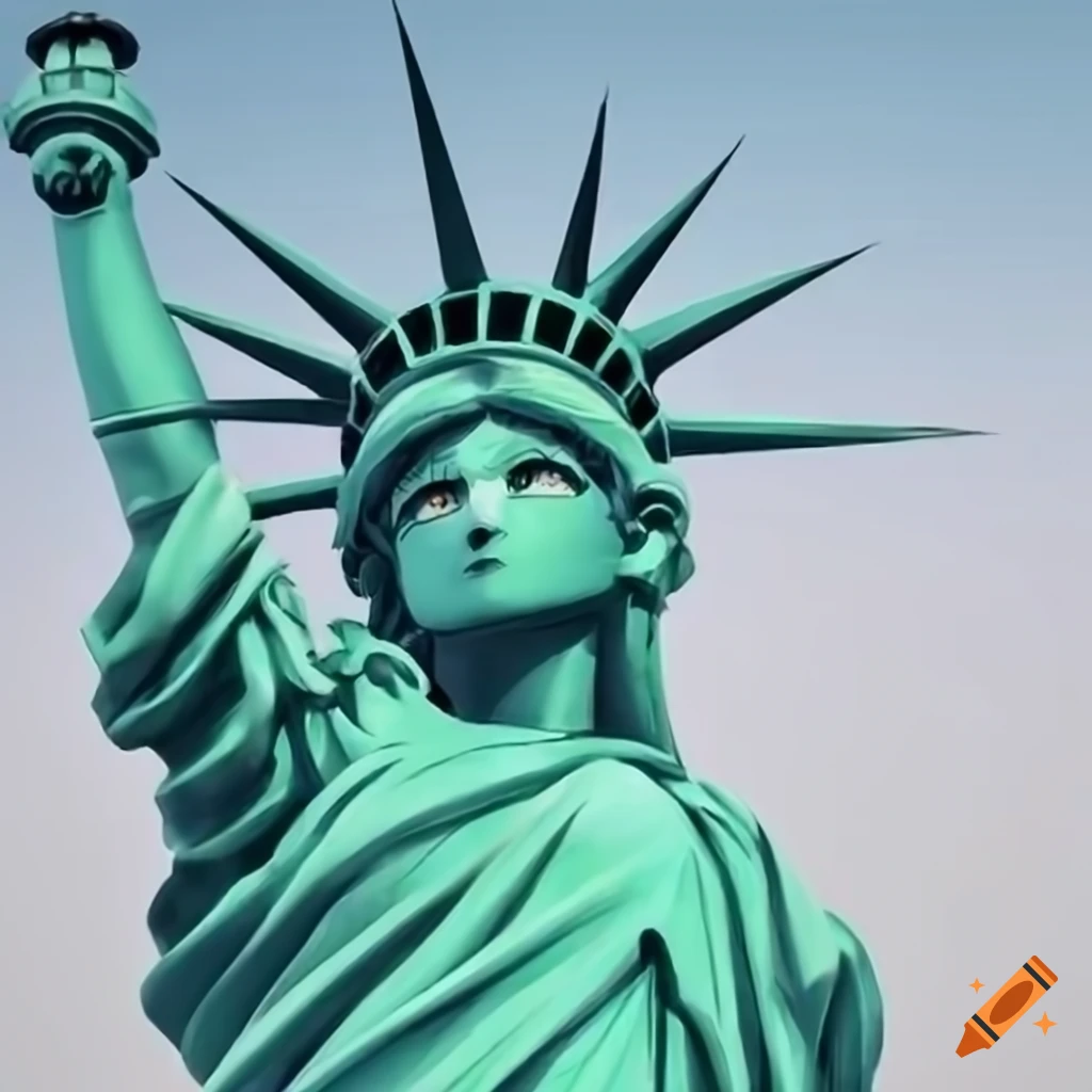 Cute anime statue of liberty