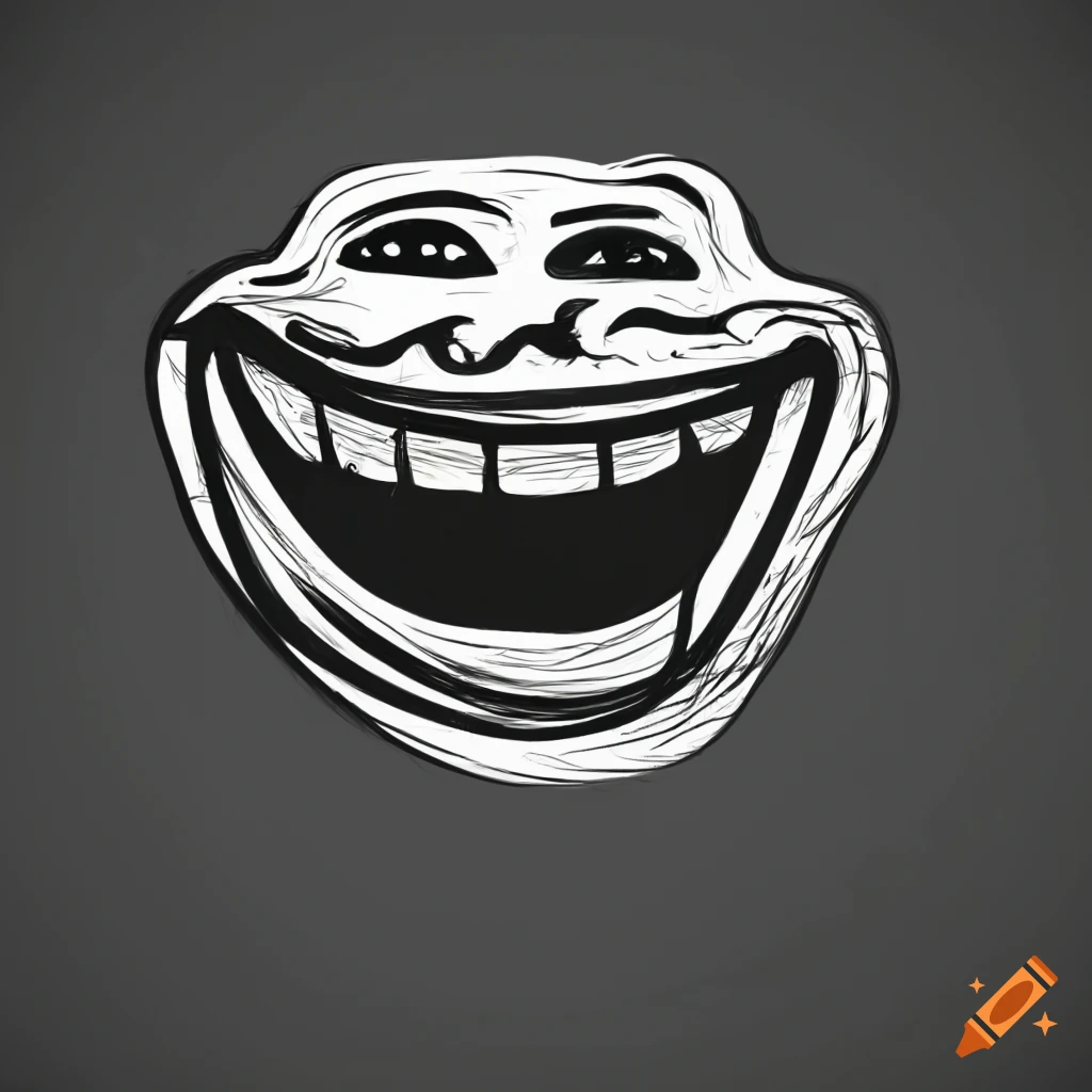 Giant troll face from roblox