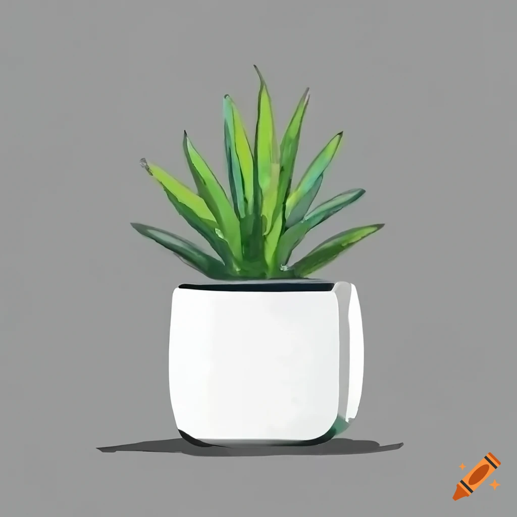 clean and minimalistic self-watering pot with mold sensor