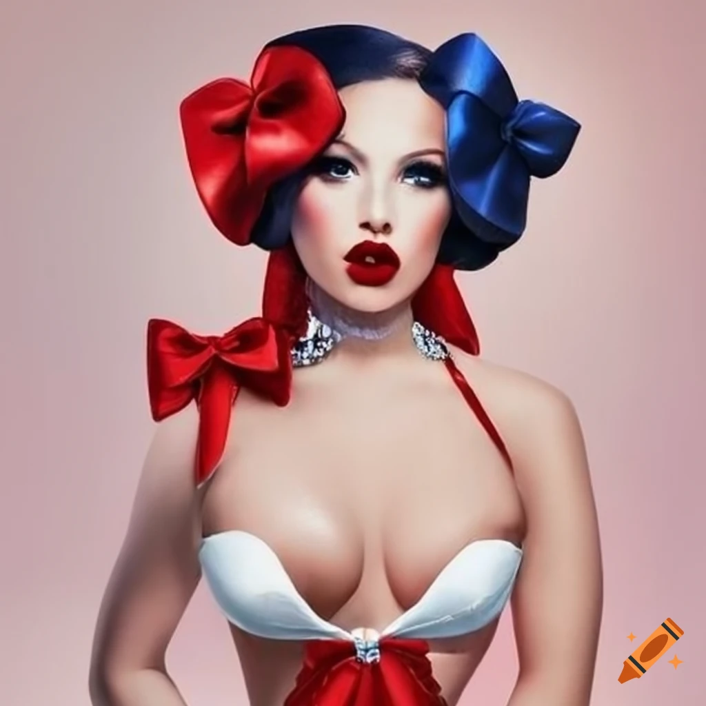 pinup fashion with blue and white elements