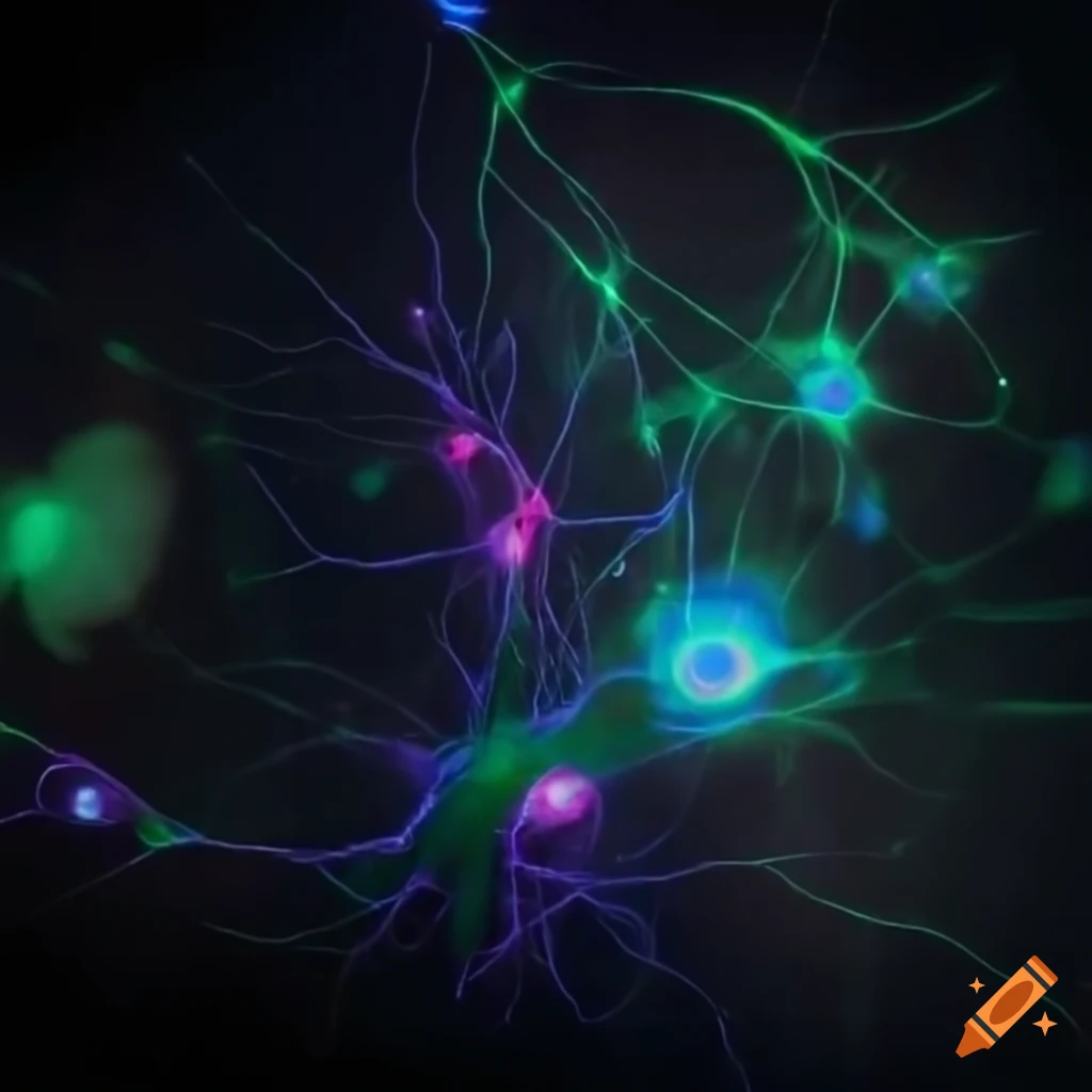 abstract representation of dancing neurons