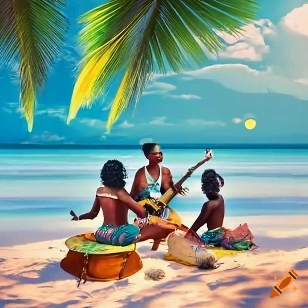 friends-playing-music-on-the-beach-in-jamaica