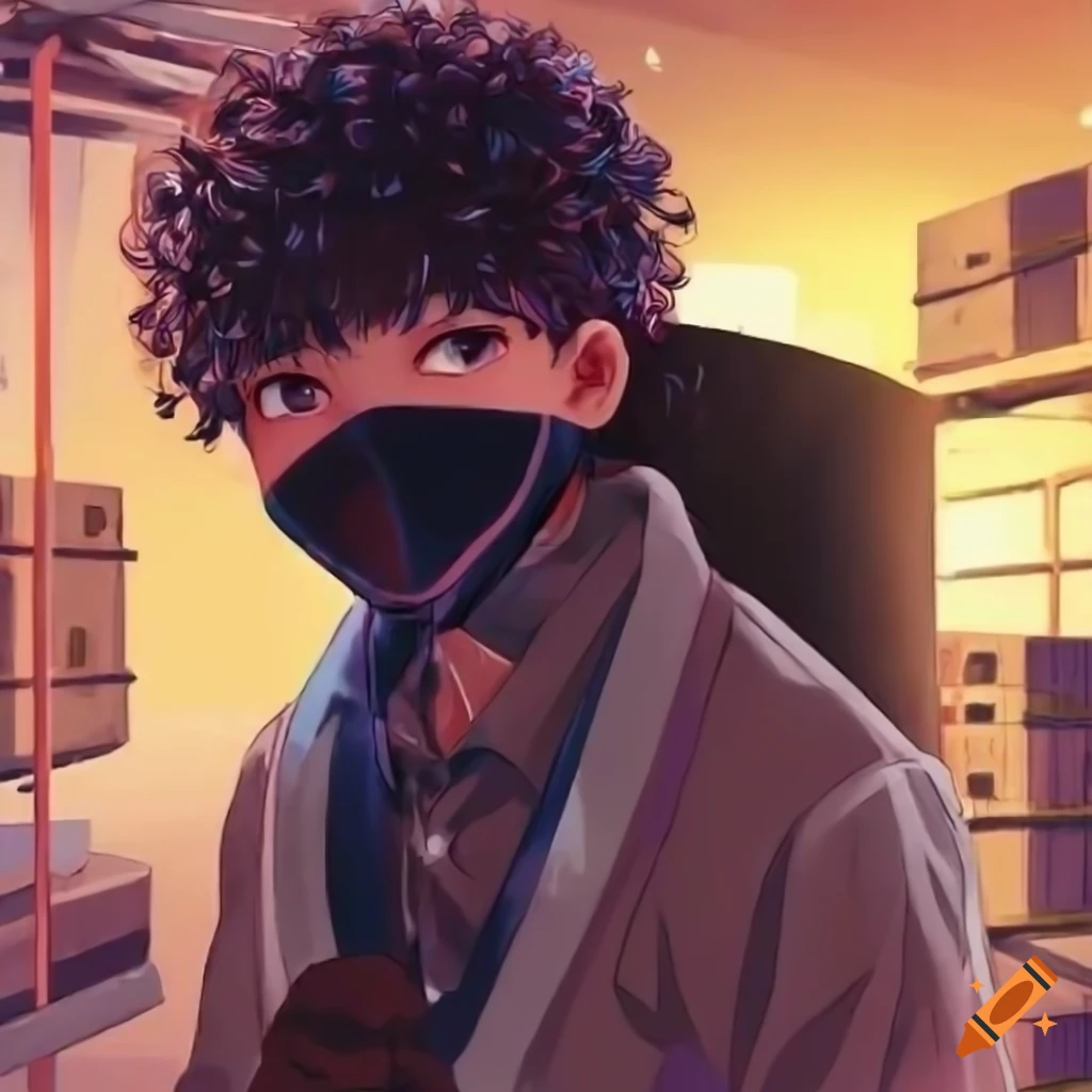 anime-style depiction of a stylish Filipino high school boy