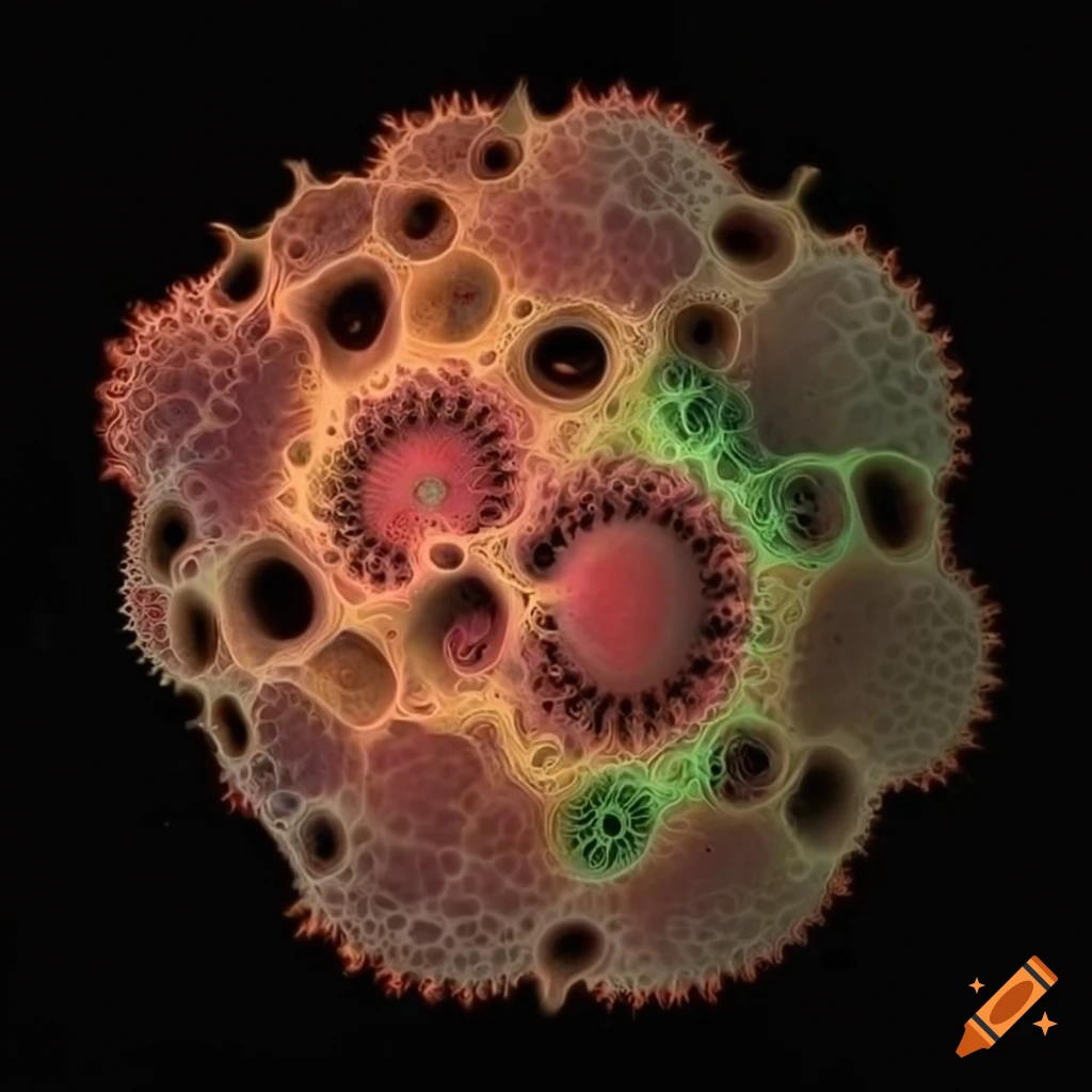 fractal fungal growth inspired by Haeckel
