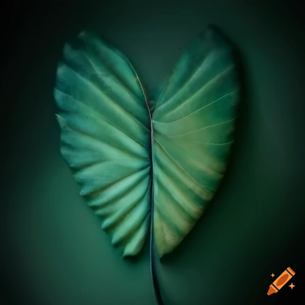 minimalist art with flat leaves on white background