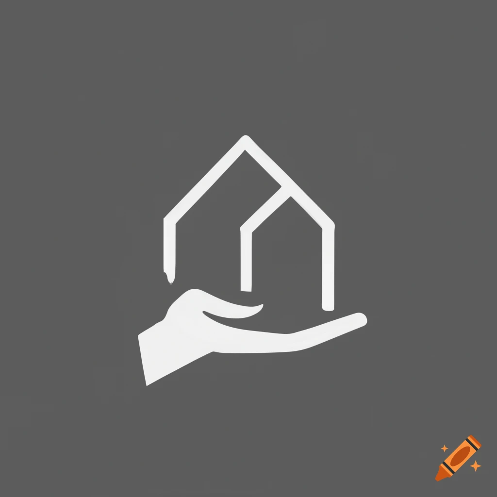 Minimalist Hand Holding Tiny House Logo On Craiyon