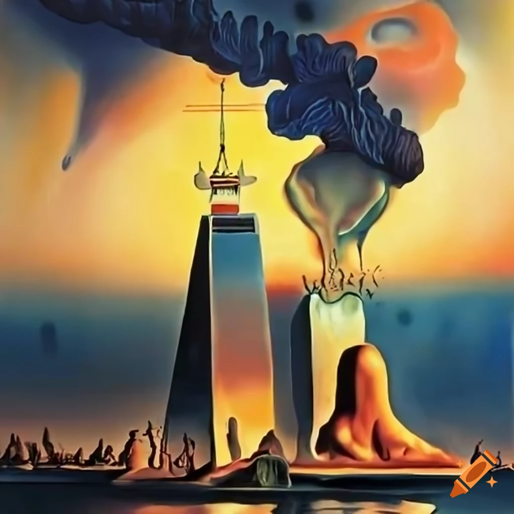 Surreal Portrayal Of The Collapsing World Trade Center On Craiyon