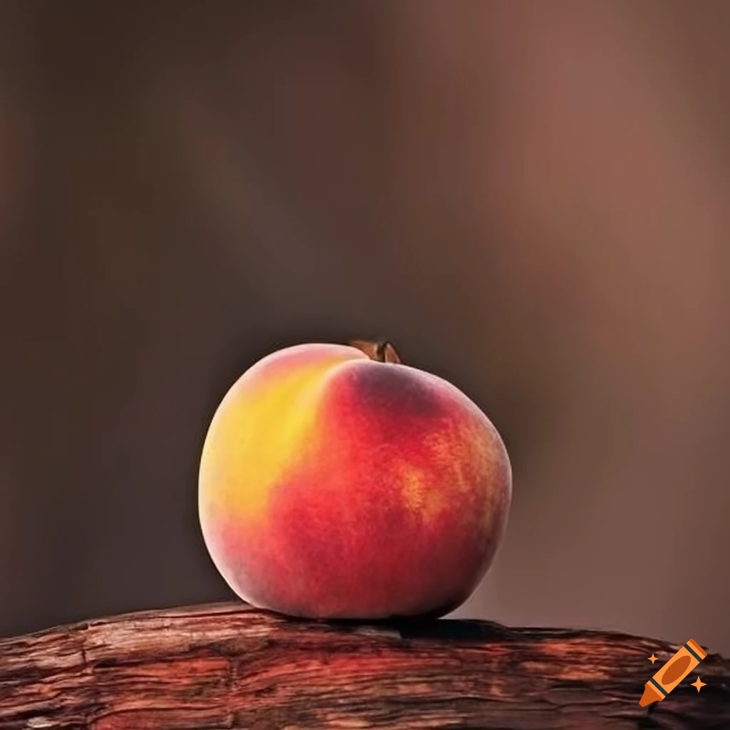 dark peach on a dead tree