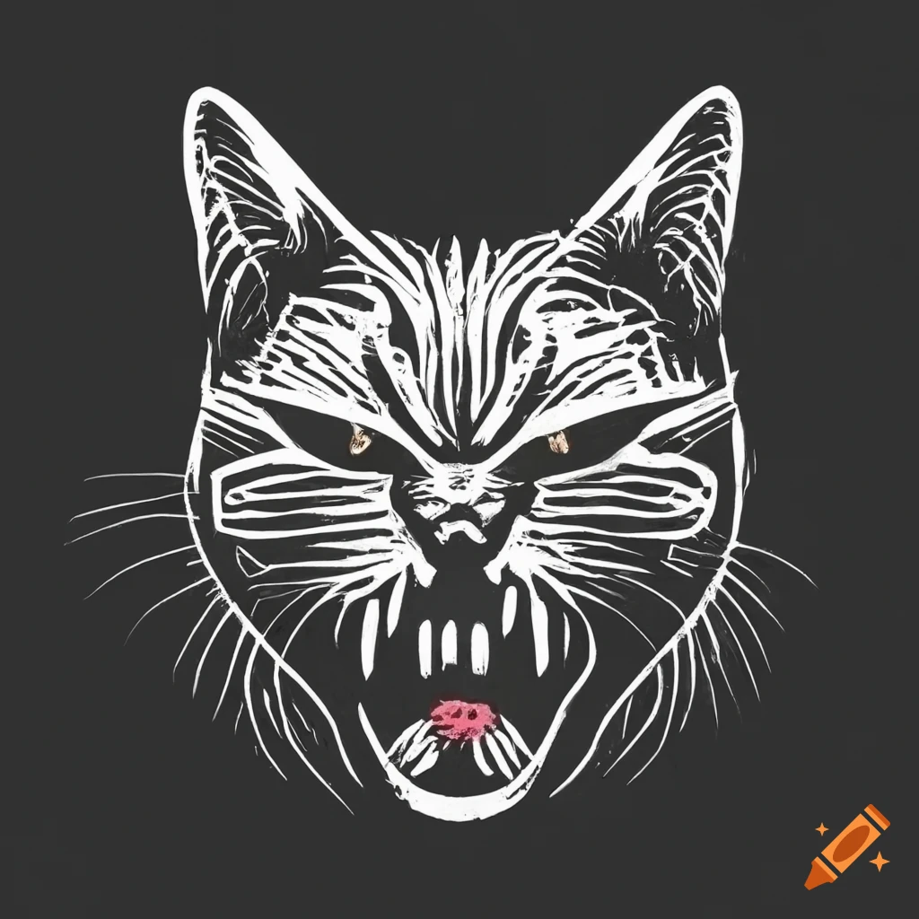 Premium Vector  Angry cat face