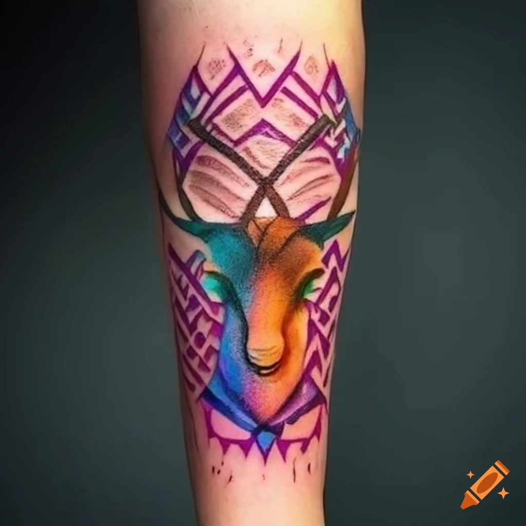 Geometric wolf head tattoo | Wolf-Horde