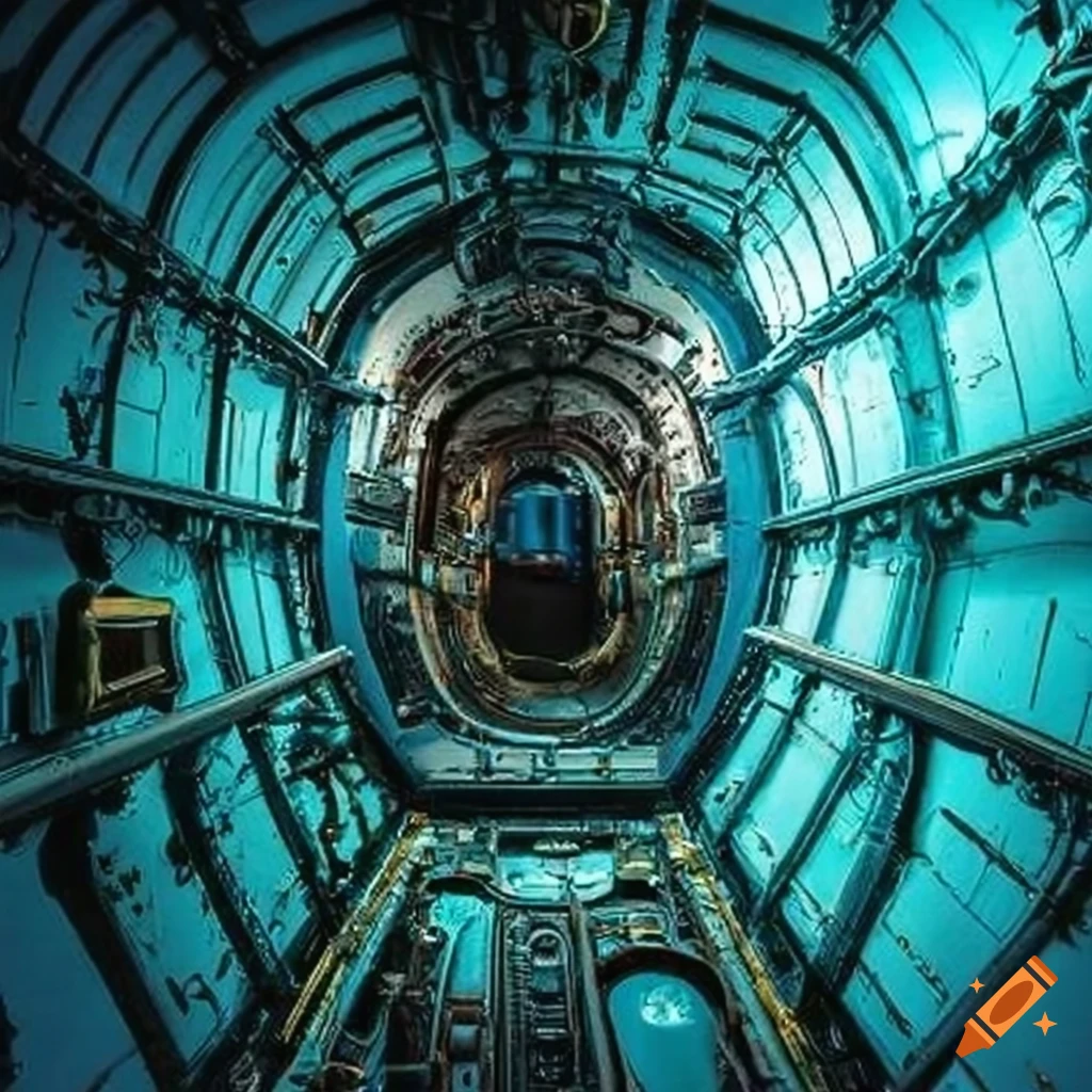 interior view of a navy submarine