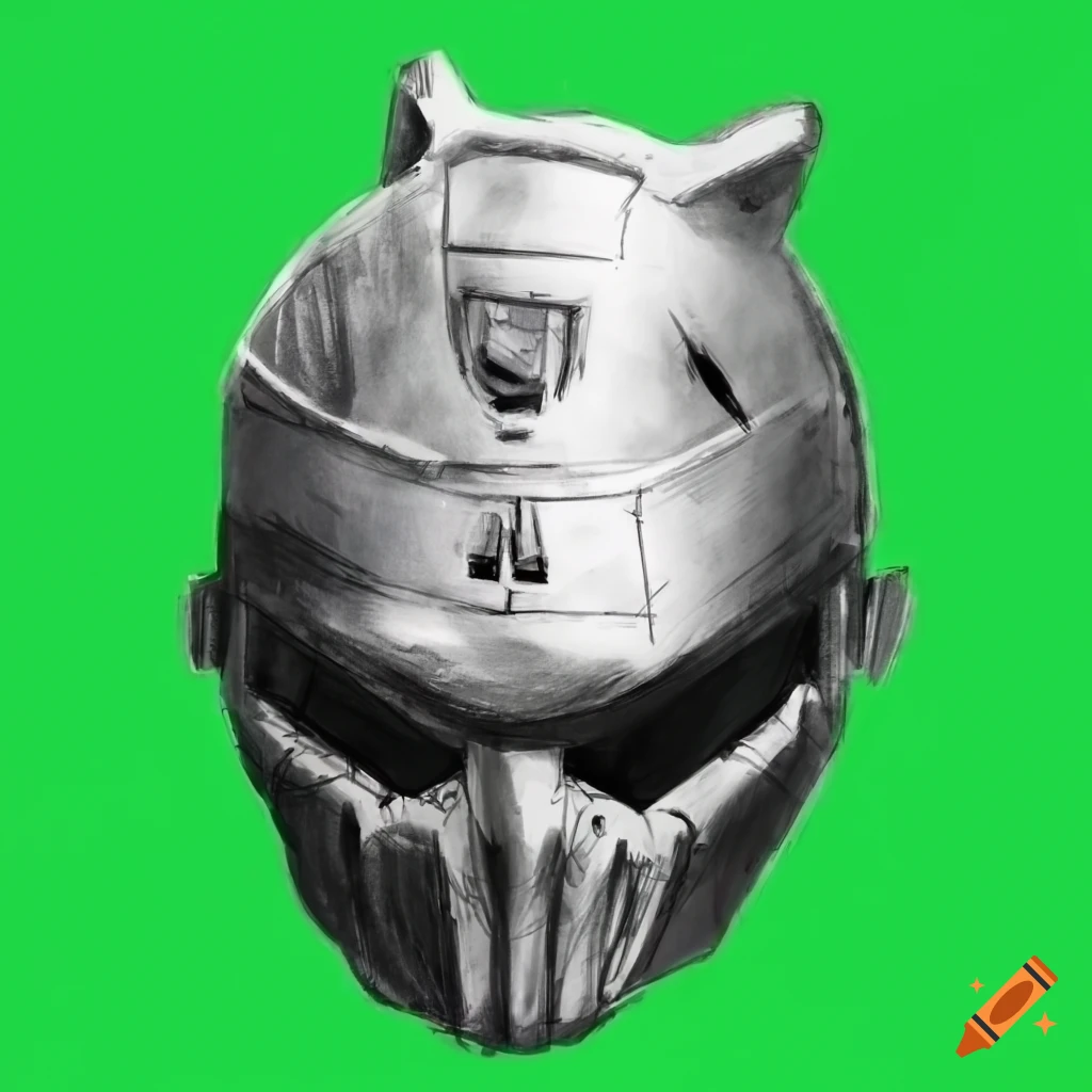 Sci-fi metal mouth muzzle sketch