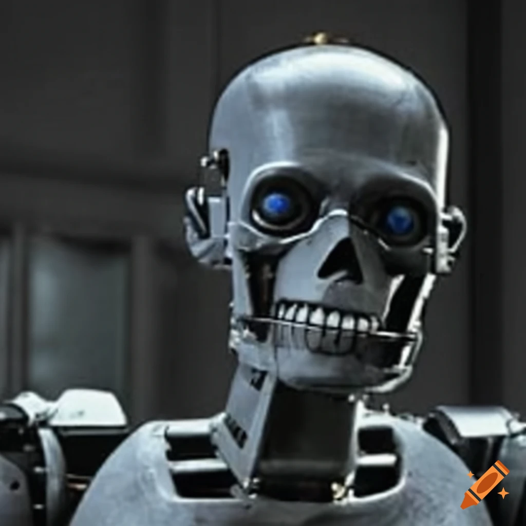 Cover of the science fiction book 'the robots of death' on Craiyon