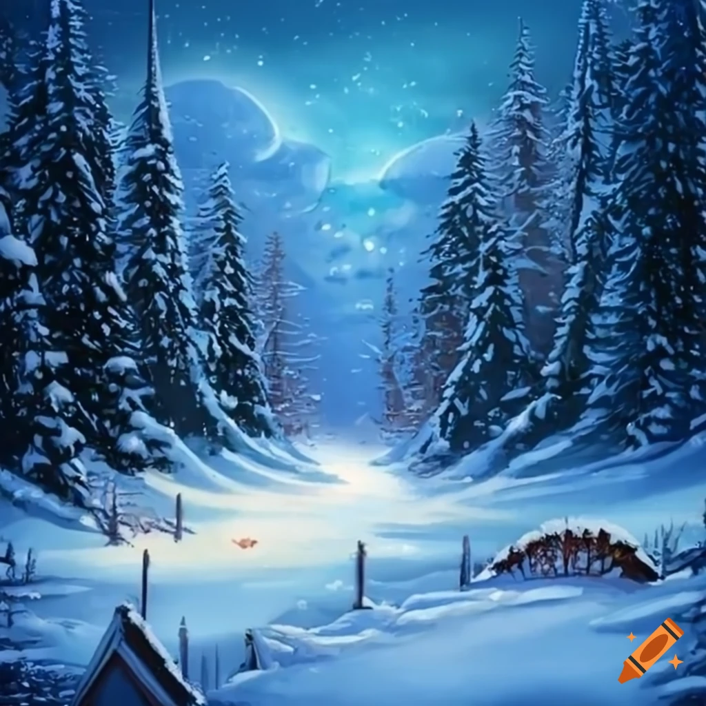 snowy Christmas landscape
