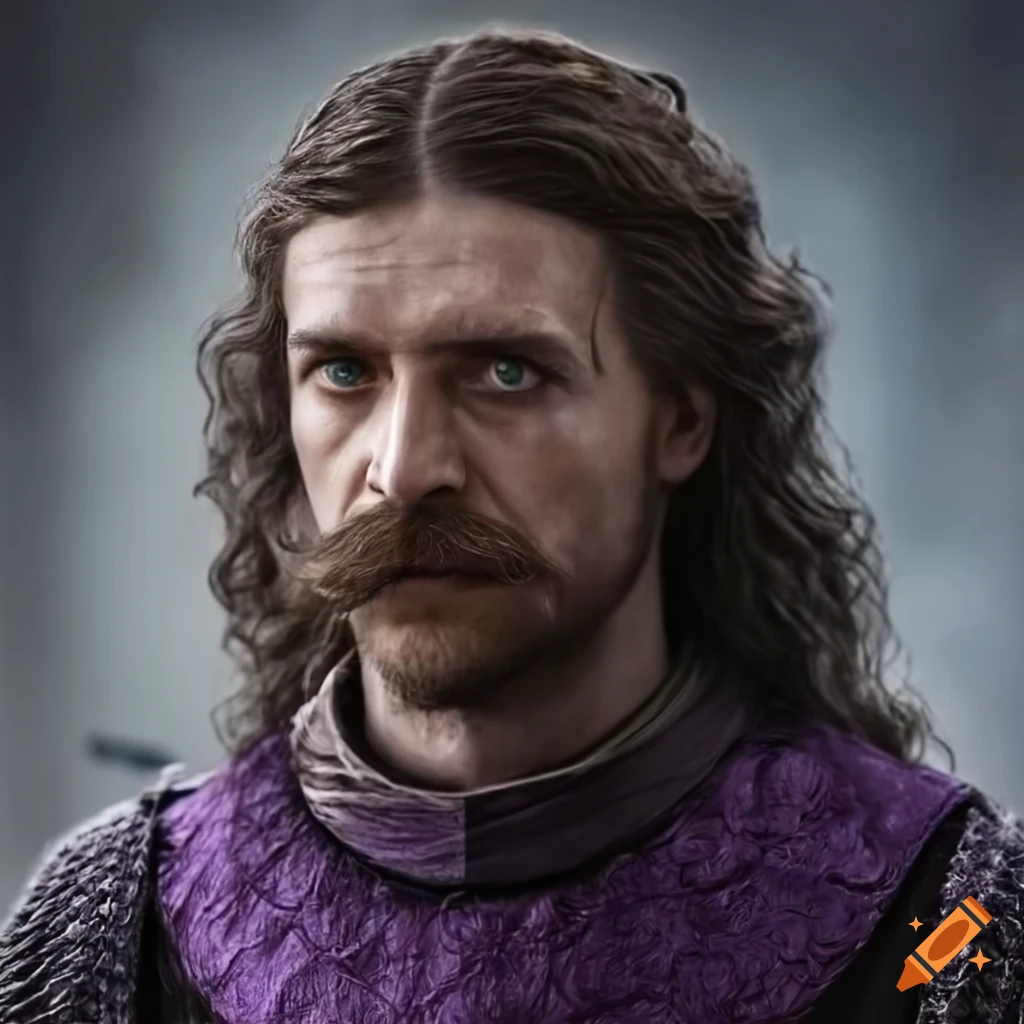 Game of Thrones character in purple armor