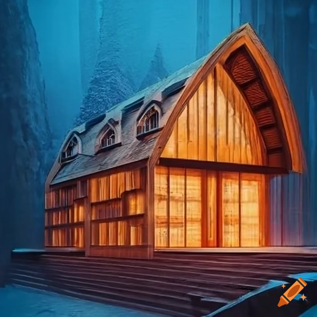 cathedral-like cabin architecture