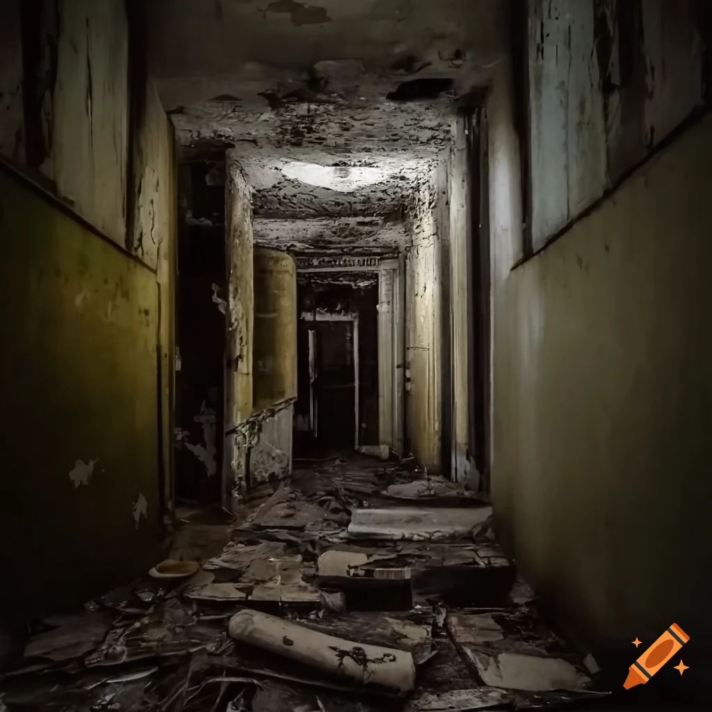 image of an abandoned underground office