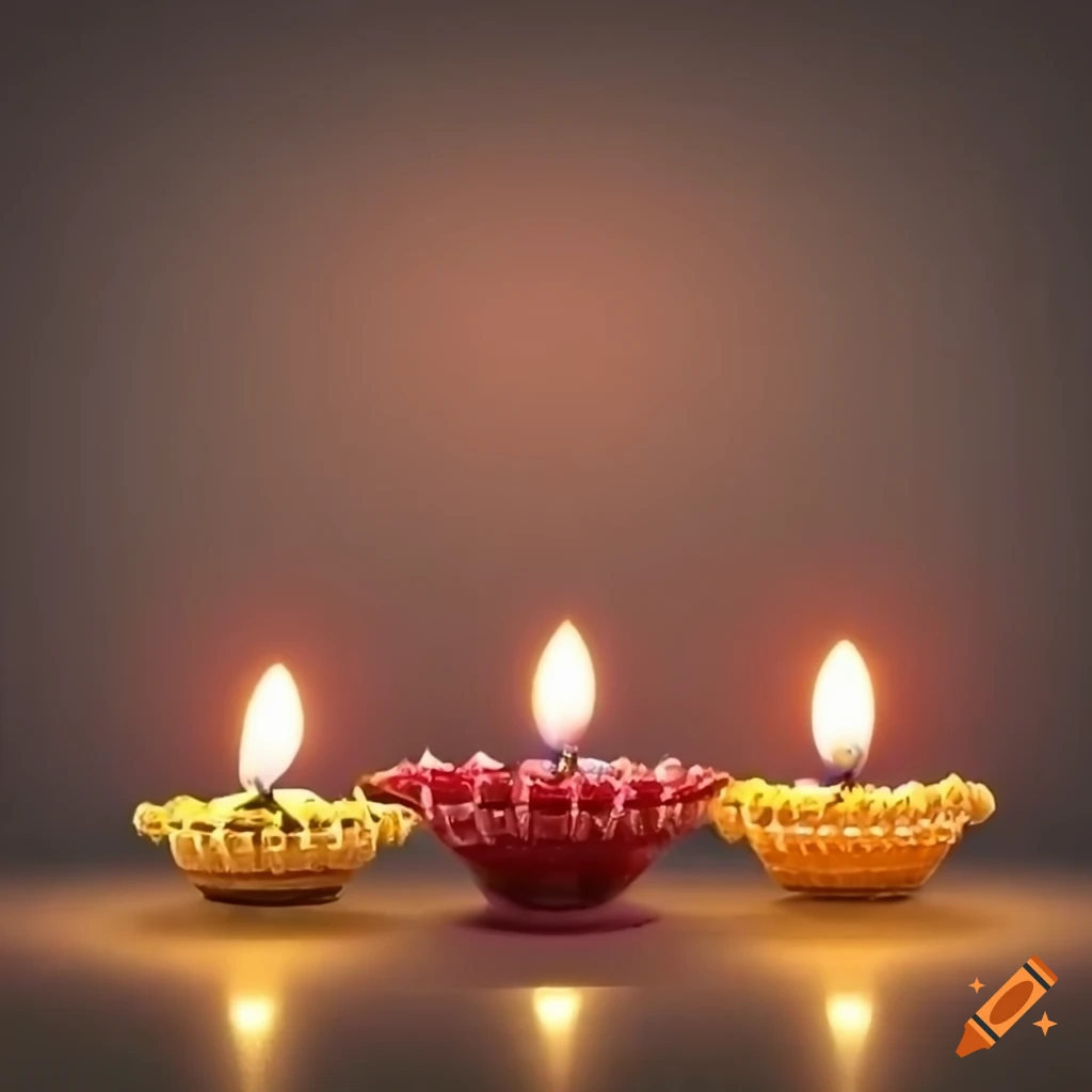 diyas lit up for Diwali celebration