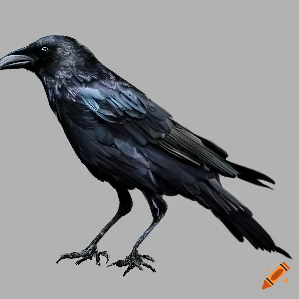 a crow in png format