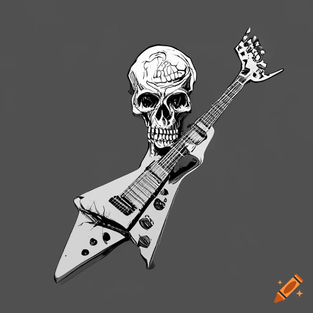 Premium Vector | Guitar head with snake and roses. element for poster,  card, banner, emblem, t shirt. illustration