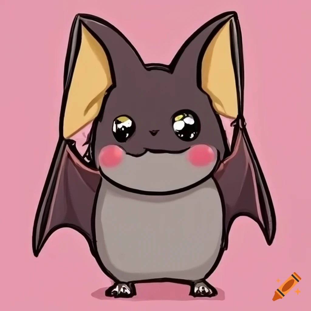 cute and happy bat