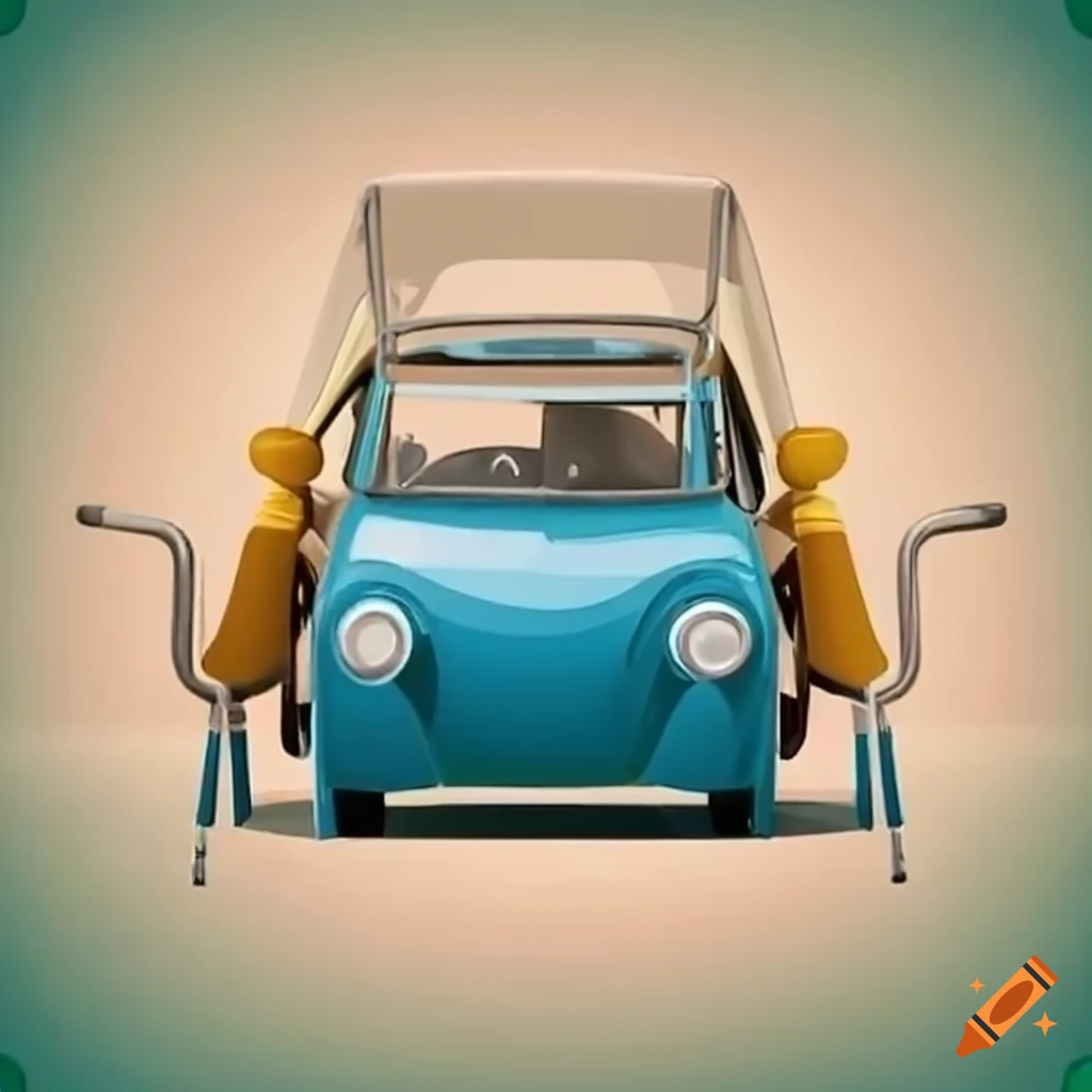 creative concept art of a unique car design