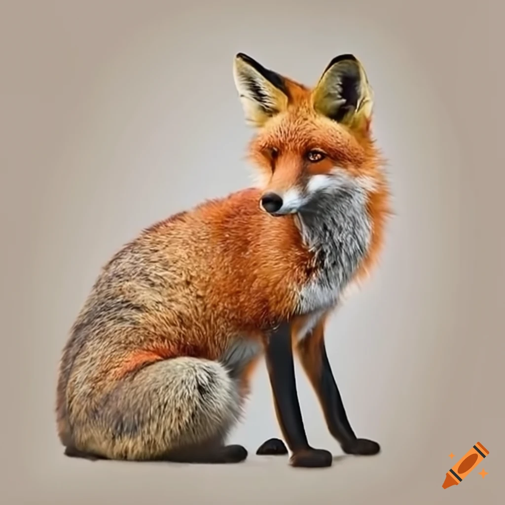 image of a fox with a big belly