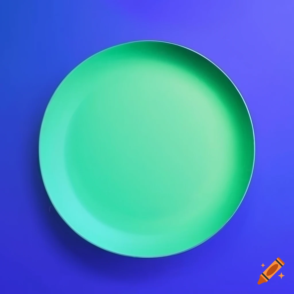 Blue gradient paper plate on Craiyon