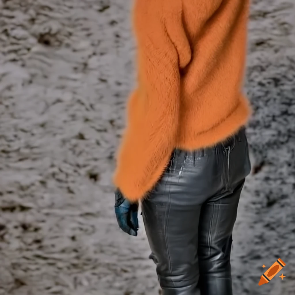 Close-up of woman wearing trendy leggings on Craiyon