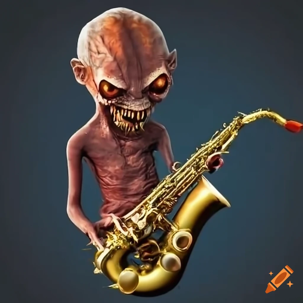 image of a creature playing a saxophone