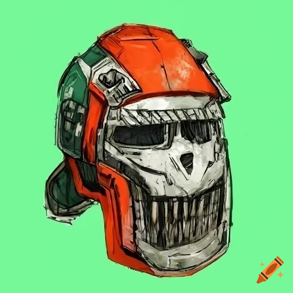 Scifi metal mouth guard chainsaw man helmet