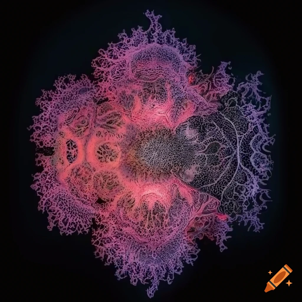 fractal fungal growth inspired by Haeckel