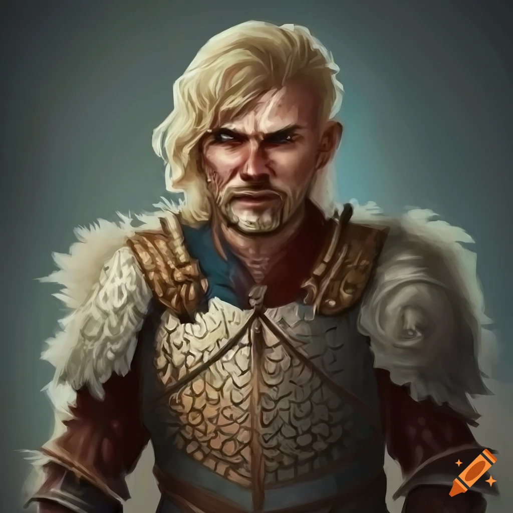 Character portrait of a human male warrior in pillars of eternity on ...