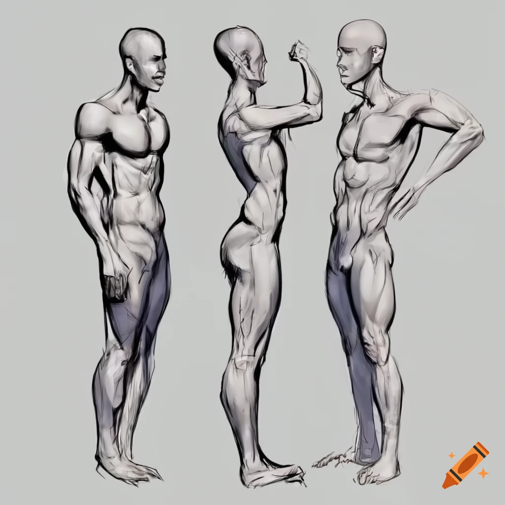 Standing - Male (Front) Dimensions & Drawings | Dimensions.com