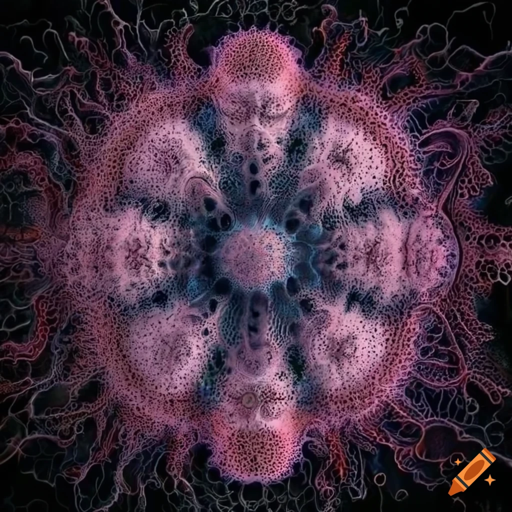 fractal fungal growth inspired by Haeckel
