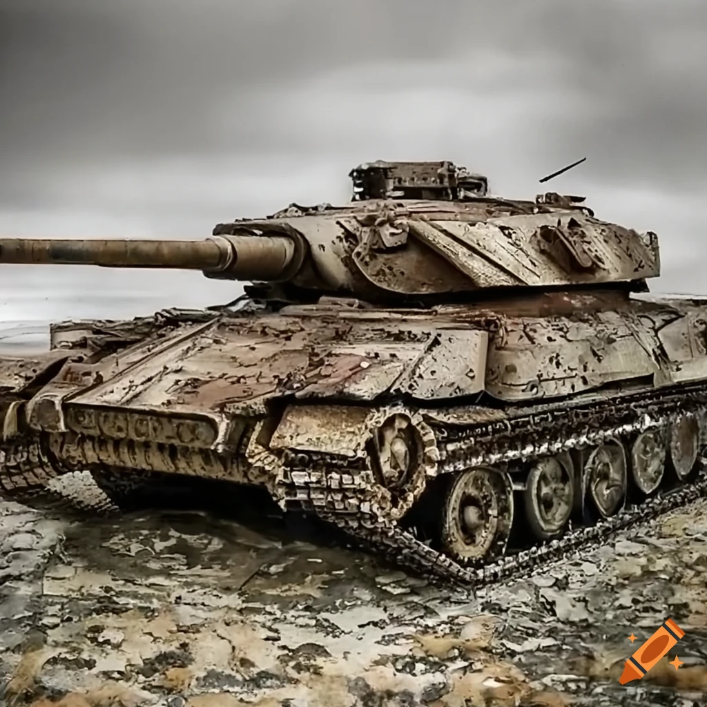 Vetor de Battle german tank modern in forest camouflage do Stock