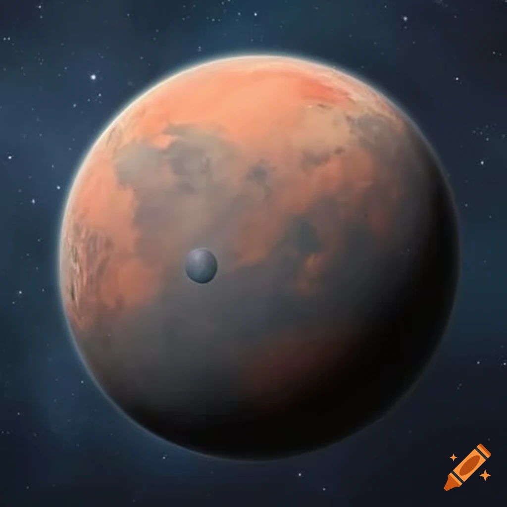 outer space planet with desert landscape