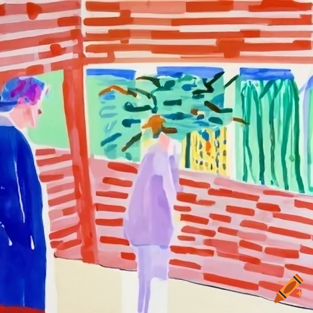 Modern art featuring a shopping mall on Craiyon