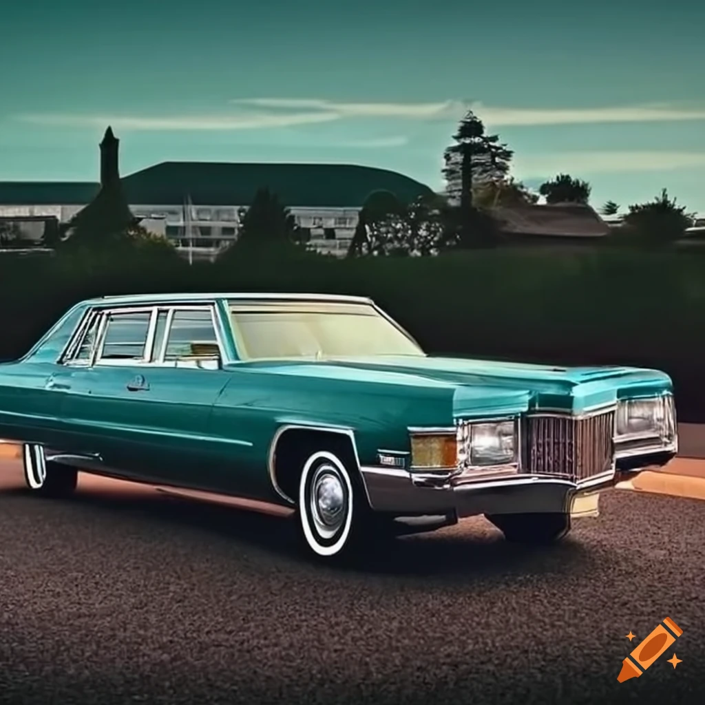 vintage Cadillac Fleetwood Brougham sedan in Lucerne Aqua Firemist