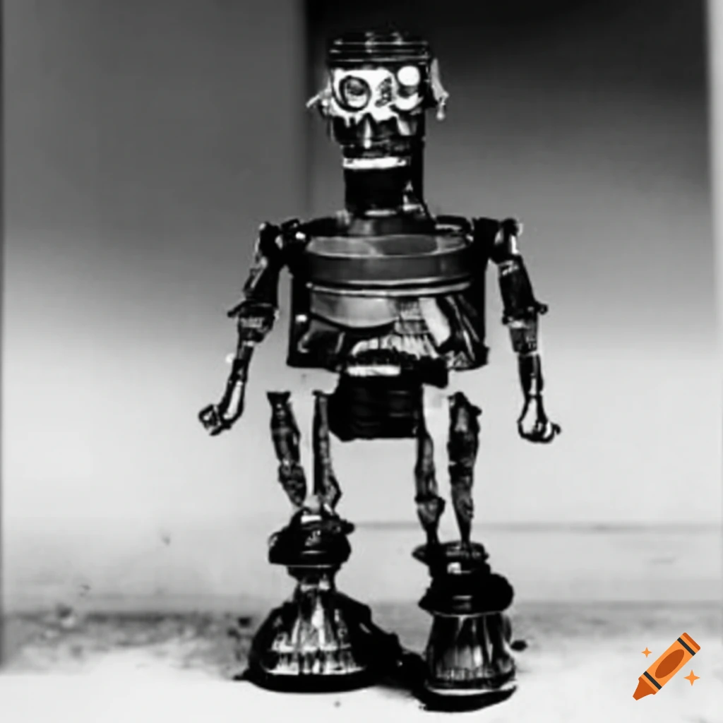 Cover of the science fiction book 'the robots of death' on Craiyon