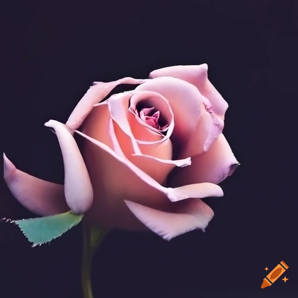 Arrangement Of Pink Blue And Black Roses On Craiyon