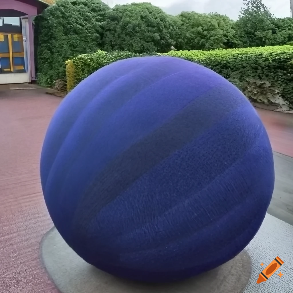 Gigantic navy blue and dark purple sock sphere