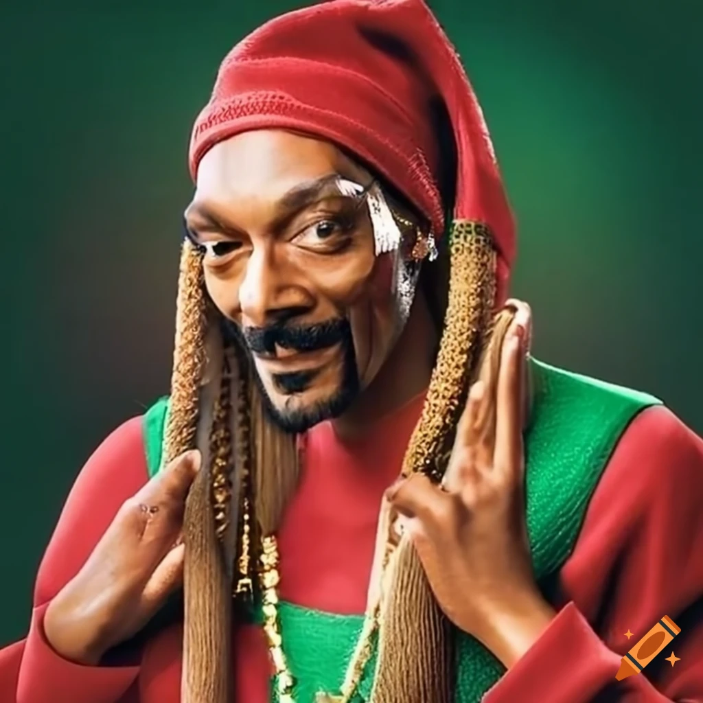 Snoop Dogg in elf costume on Craiyon