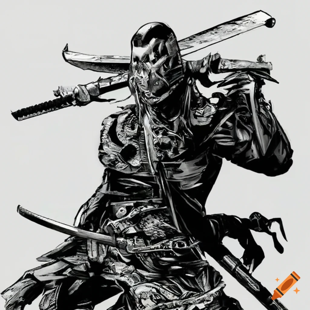 Image of a samurai warrior with a katana on Craiyon