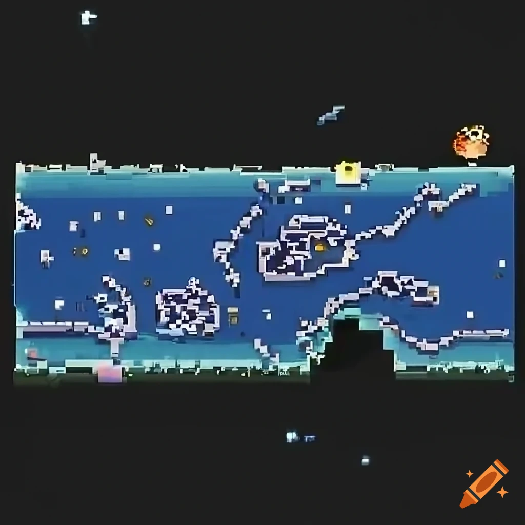 Super mario galaxy-themed data visualization on Craiyon